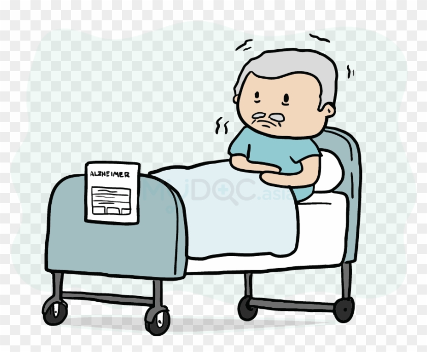 Taking Care Of Alzheimer - Cartoon Clipart