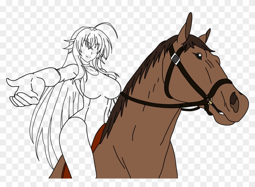 [wip] Rias Riding A Horse - Sorrel Clipart #5242544
