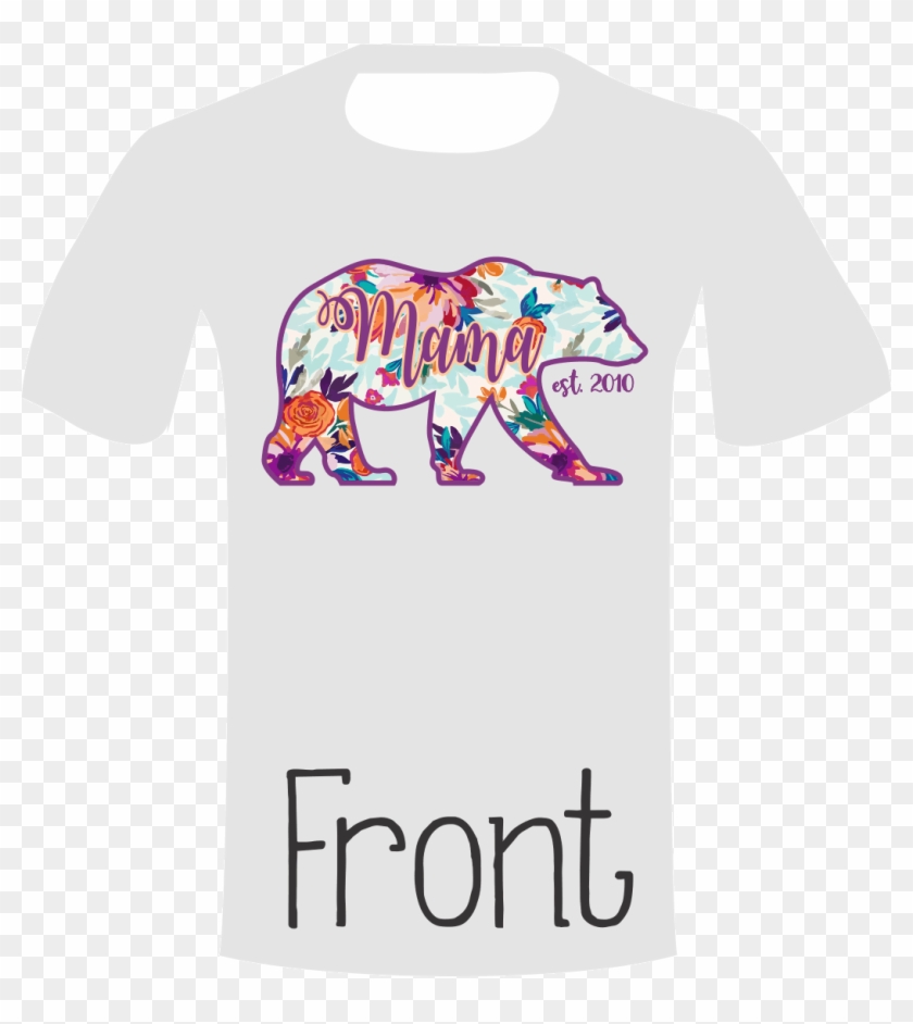 Mama Bear Shirt Grey - Indian Elephant Clipart