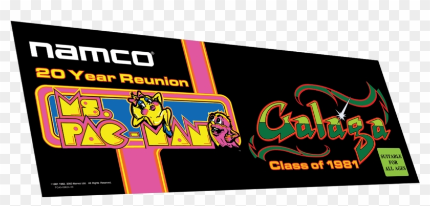 Ms Pacman Galaga Marquee Clipart