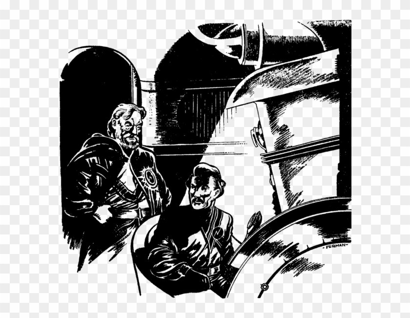 Uniformed Man Standing Behind Another Uniformed Man - Illustration Clipart #5244423