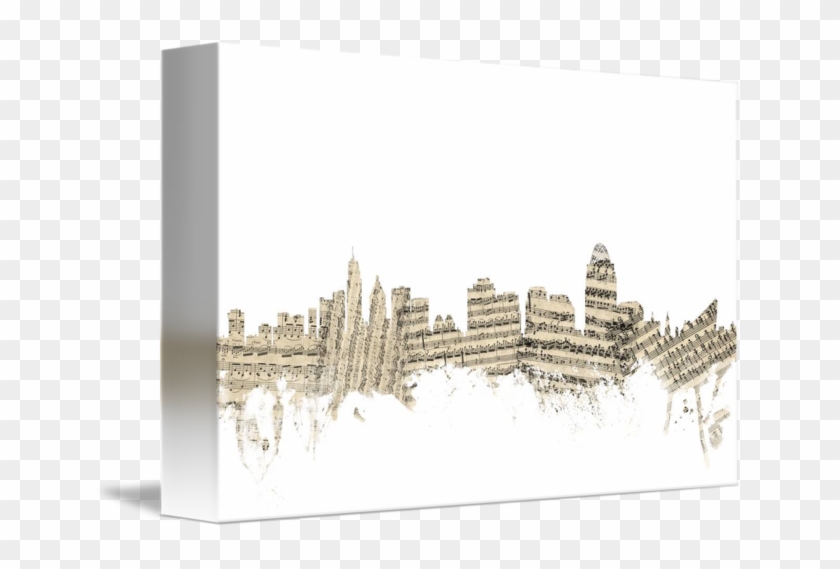 Cincinnati Ohio Skyline - Art Clipart
