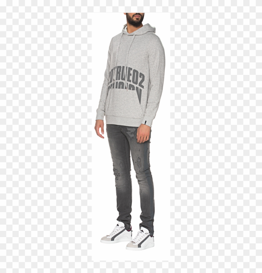 True Religion H Hoodie 20 True Grey Marl - Hoodie Clipart #5246492