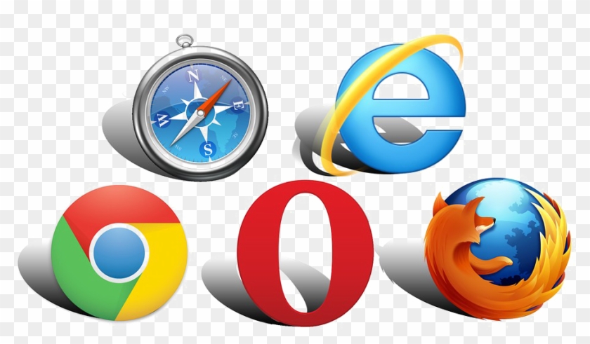 Download Browsers Png Transparent Image - Google Firefox Internet Explorer Clipart #5246516