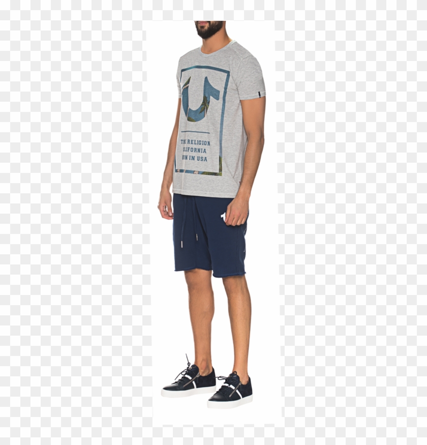 True Religion H Tshirt Palms 1 Grey - Pocket Clipart #5247387