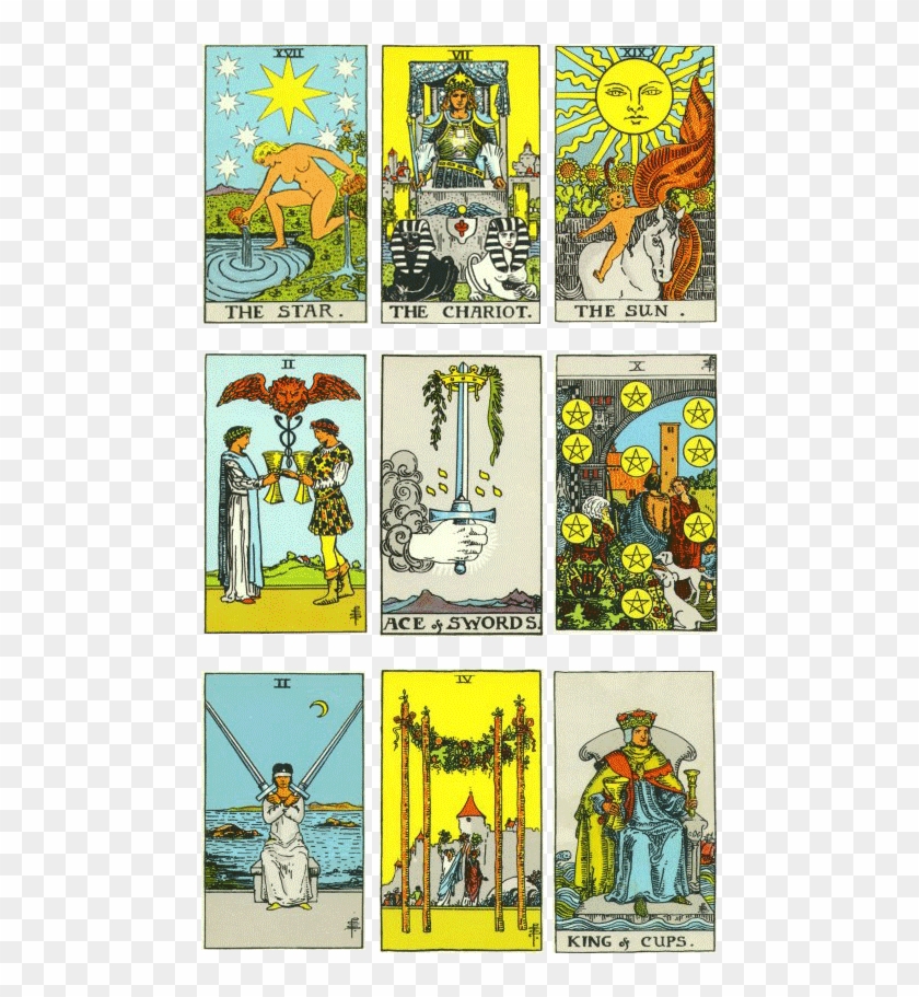 Sample Rider Waite Smith Cards - Tarot Clipart #5247728