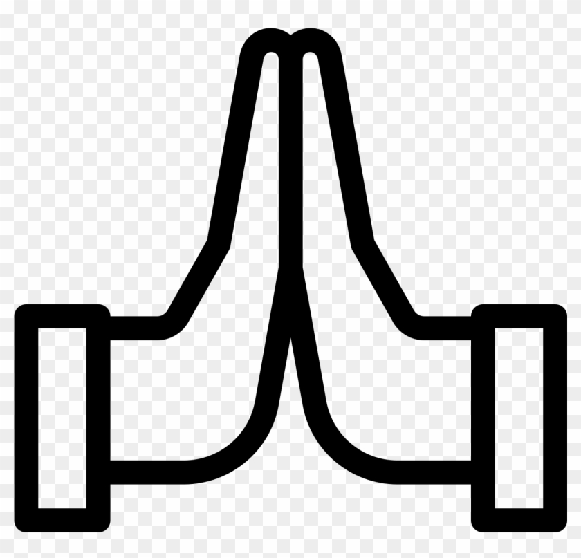 Best Children Praying Clipart - Black And White Prayer Emoji - Png Download
