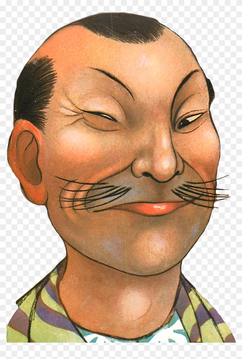 #chinese #man #china #wink #winking #face #retro #vintage - Visual Arts Clipart
