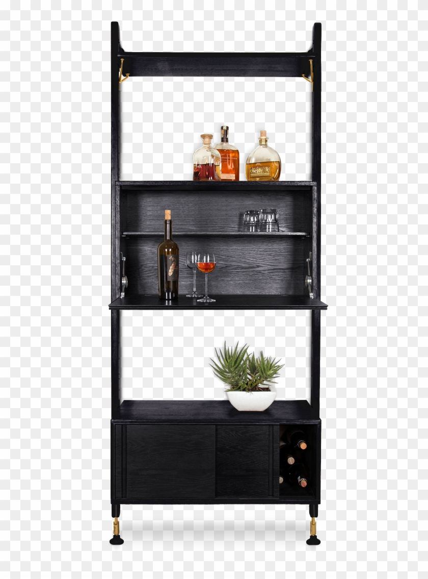 166 B Theo Wall Unit With Bar Counter V=1516683887 - Shelf Clipart #5248291