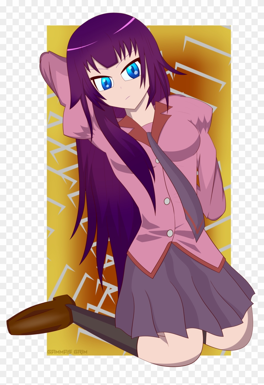 Fanart[oc] Drew Hitagi Senjogahara - Cartoon Clipart