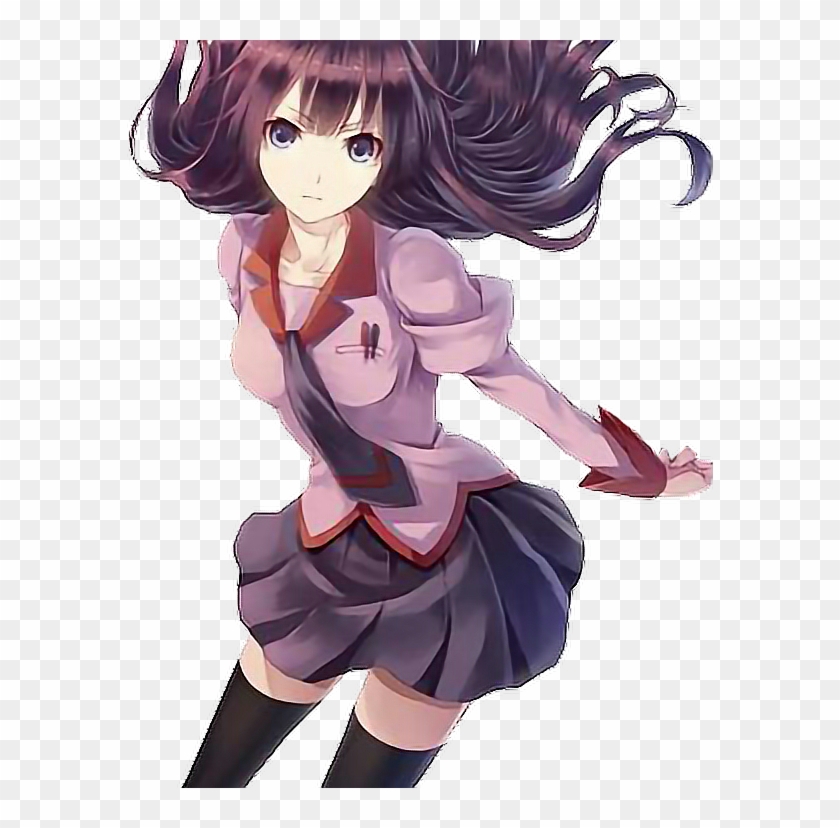 #senjougahara Hitagi - Anime Sexy Student Girl Clipart #5248633