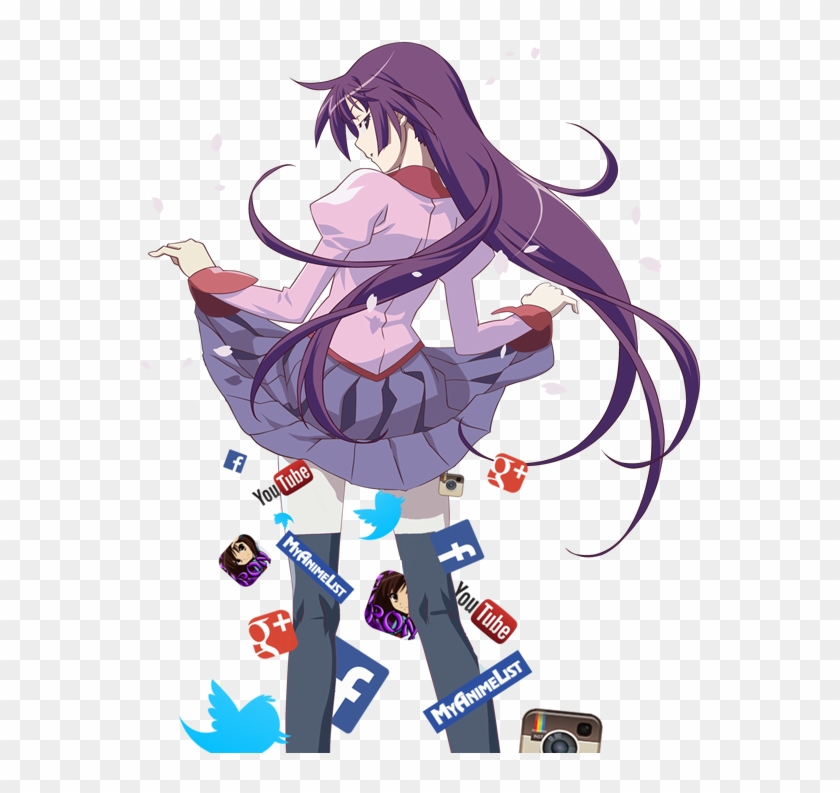Anime Girl With Purple Hair Clipart #5248769