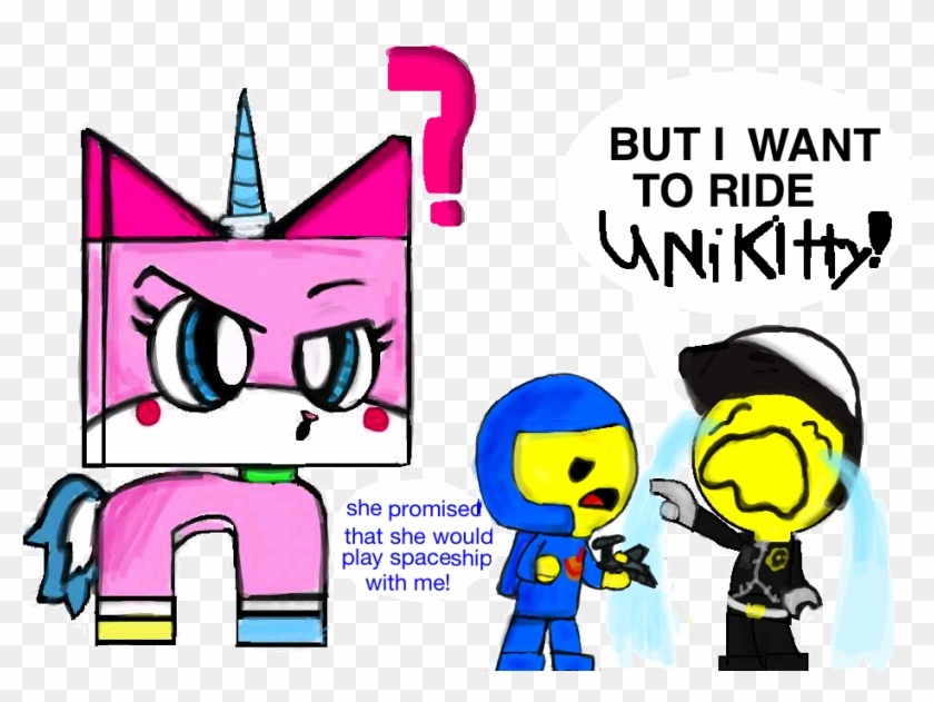 Playing With Unikitty By - Cartoon Clipart