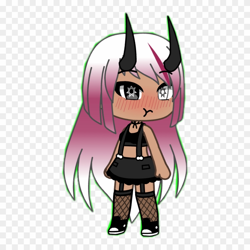 #gacha #gachalife #life #pink #mad #staring #help #biting - Cartoon Clipart #5248843