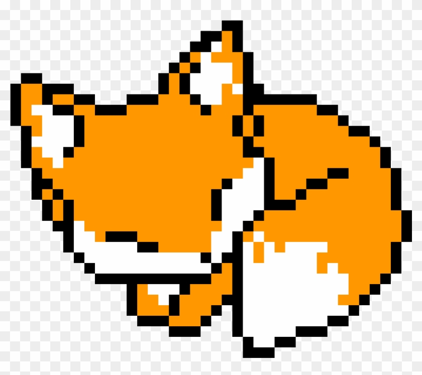 Fox - Sleeping Fox Pixel Art Clipart