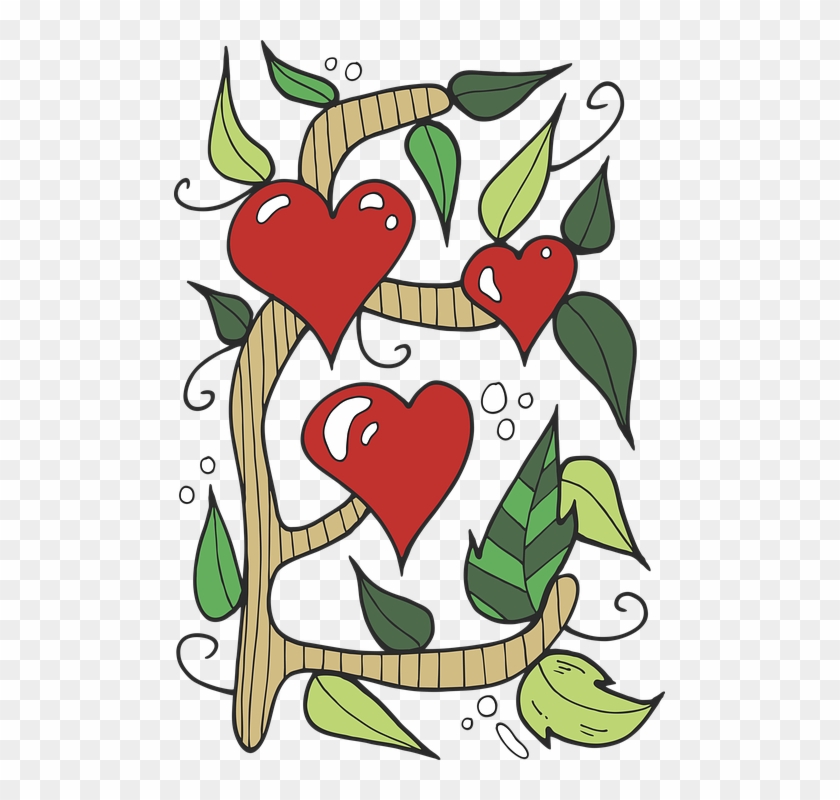 Heart Tree Flower Romantic Love Valentine's Day Clipart