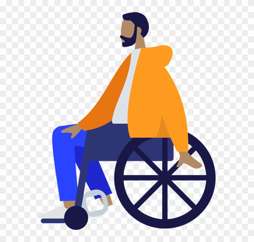 Humans People Wheelchair Community Person Man - Wheel And Axle Clipart - Png Download #5249976