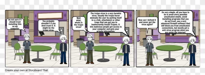 Trojan Horse Virus - Cartoon Clipart