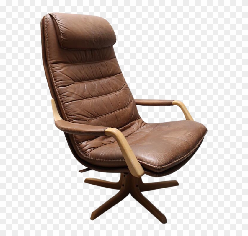 M#century Brown Leather High Back Lounge Chair - Office Chair Clipart #5250468