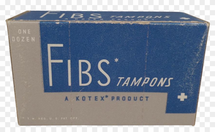 Vintage Kotex Fibs Tampons Box - Box Clipart