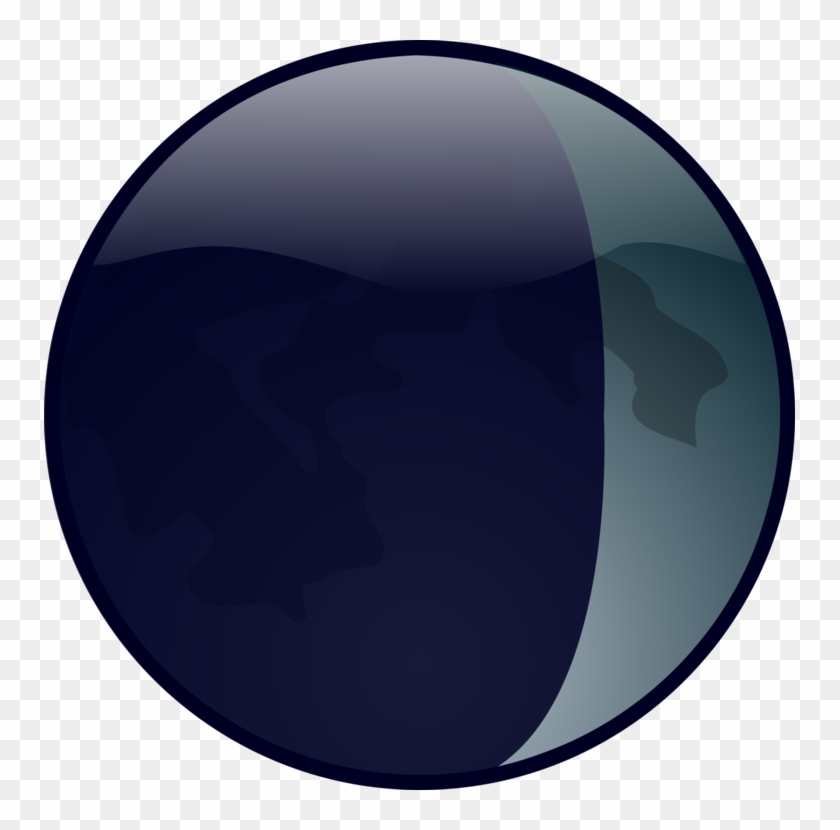 Lunar Full Earth - Clipart Waxing Crescent - Png Download