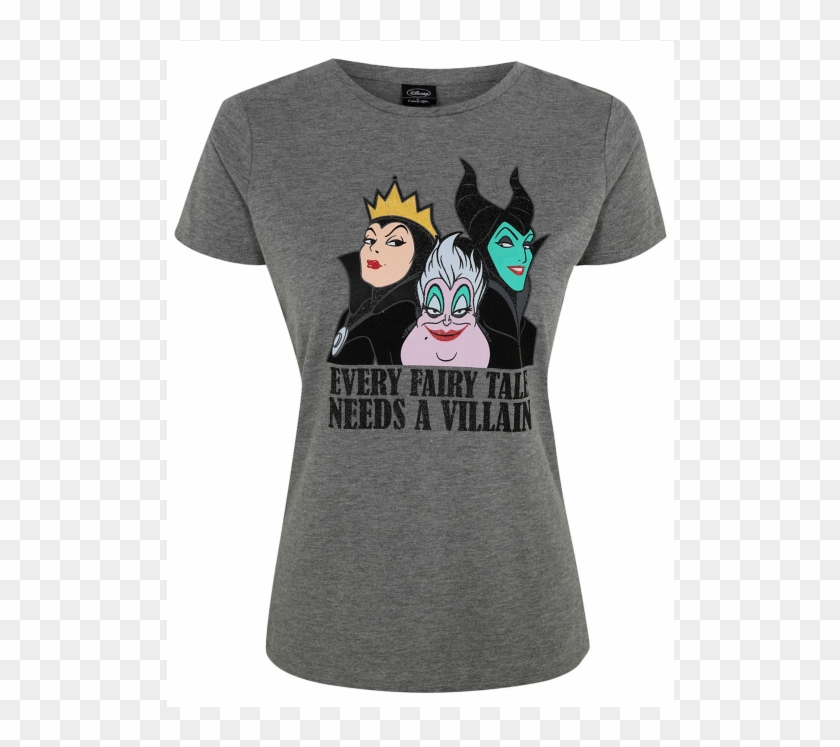 Disney Ursula, Evil Queen, Maleficent, Villain Grey - Tee Shirt Maléfique Clipart