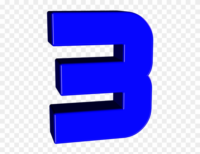 Number, Digit, Text, Digital, 3d - Electric Blue Clipart