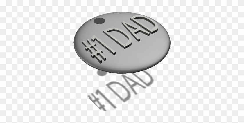 Number 1 Dad Token - Circle Clipart #5252283
