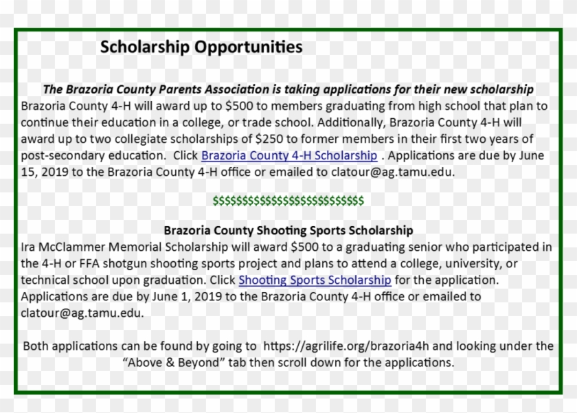 Scholarship Opportunities Spring 2019 - Sing Your Name Clipart