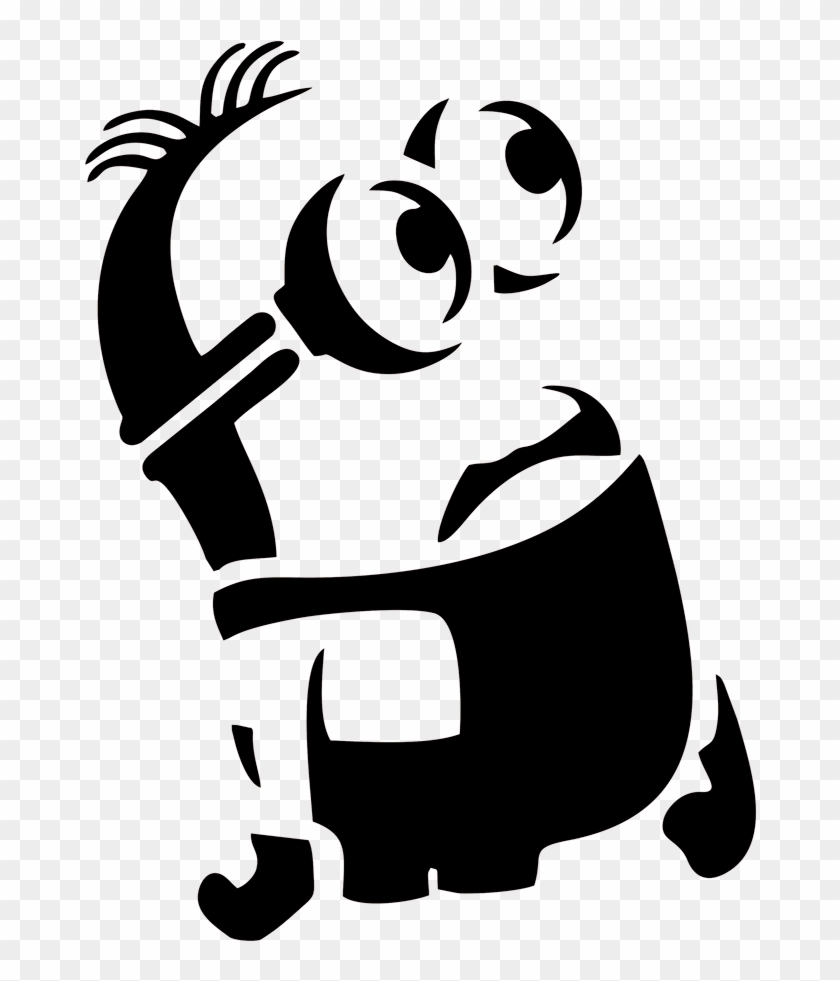 Vinyl Decal Png - Stencil Minion Clipart