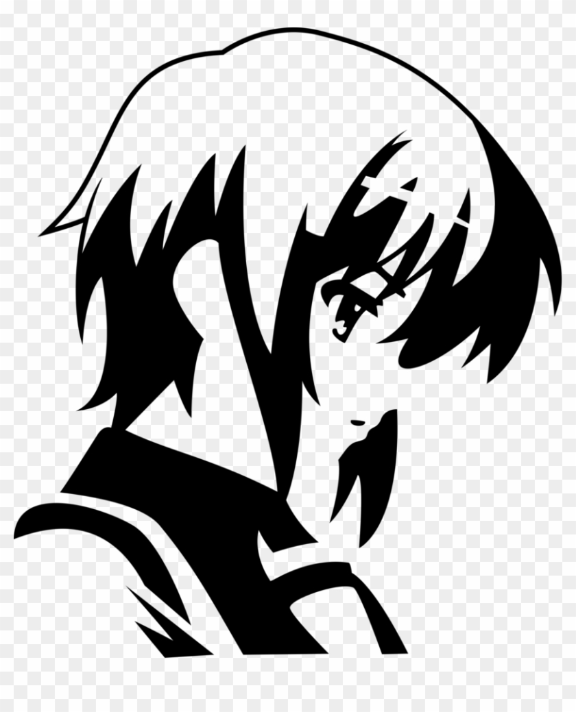 Anonymous Vector Vinyl Car Decal - Anime Vector Black And White Clipart