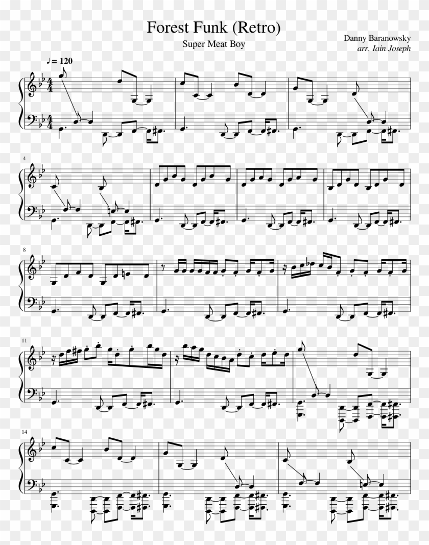 Forest Funk - God's Plan Piano Sheet Music Clipart