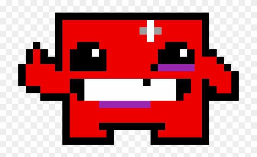 Super Meat Boy - Super Meat Boy Pixel Art Clipart #5253857