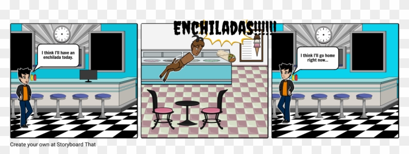 Enchiladas - Candy Shop Interior Retro Design Clipart