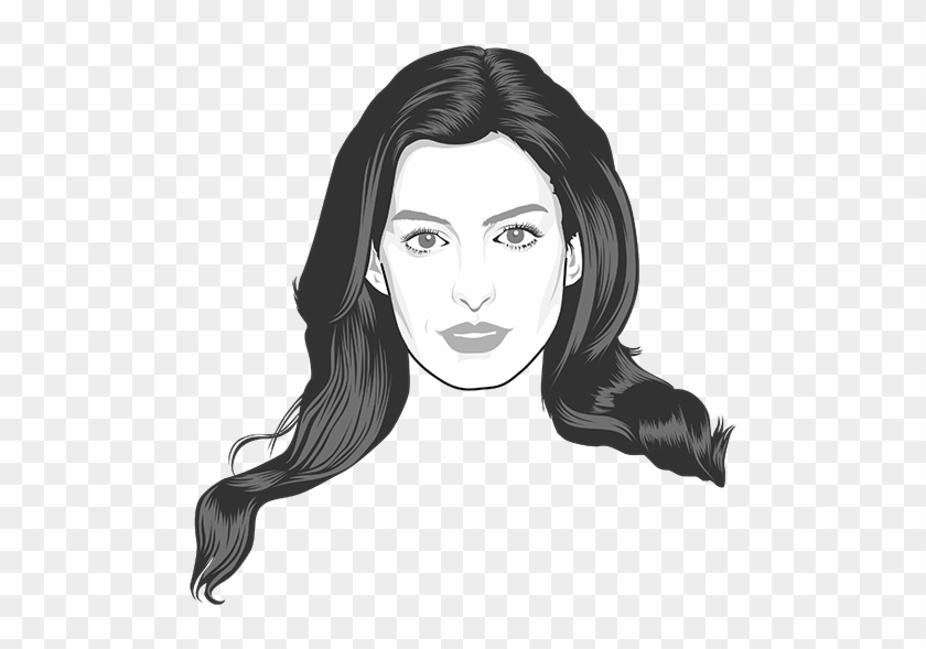 Anne Hathaway, Cartoonized - Caricature By Thecartoonist Women Clipart