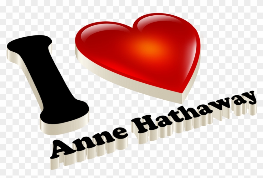 Anne Hathaway Love Name Heart Design Png - Ariana Grande Name Logo Clipart