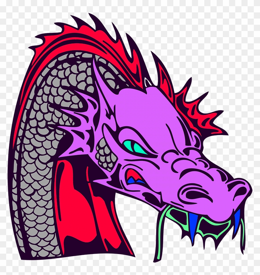 Purple Dragon Head - Dragon Clipart #5254609