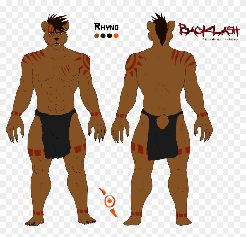 Rhyno Ref Sheet - Barechested Clipart