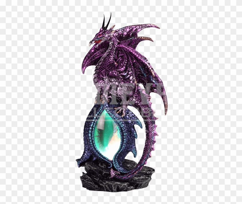 The Purple Dragon On Led Oval Eye Statue - Dragon Clipart