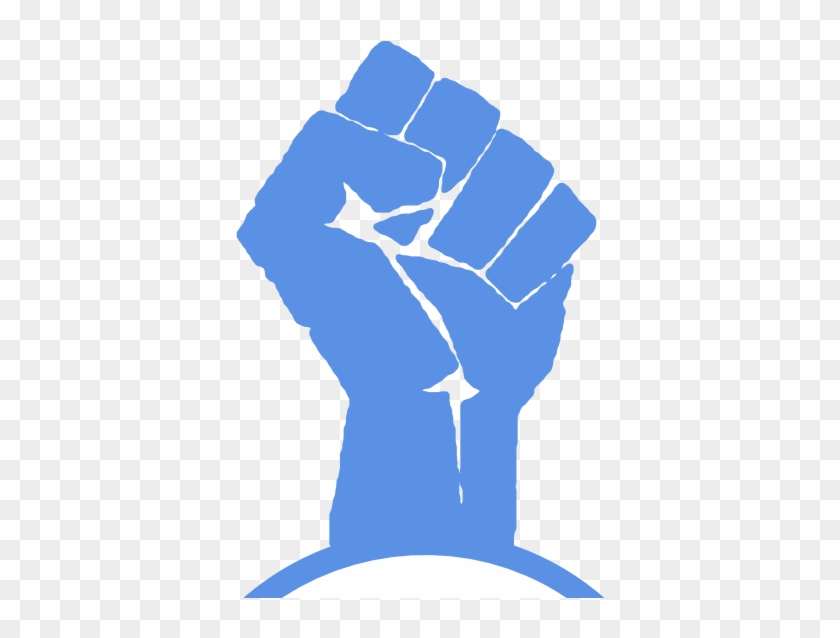 Blue Fist - Power And Conflict Poetry Clipart #5255671