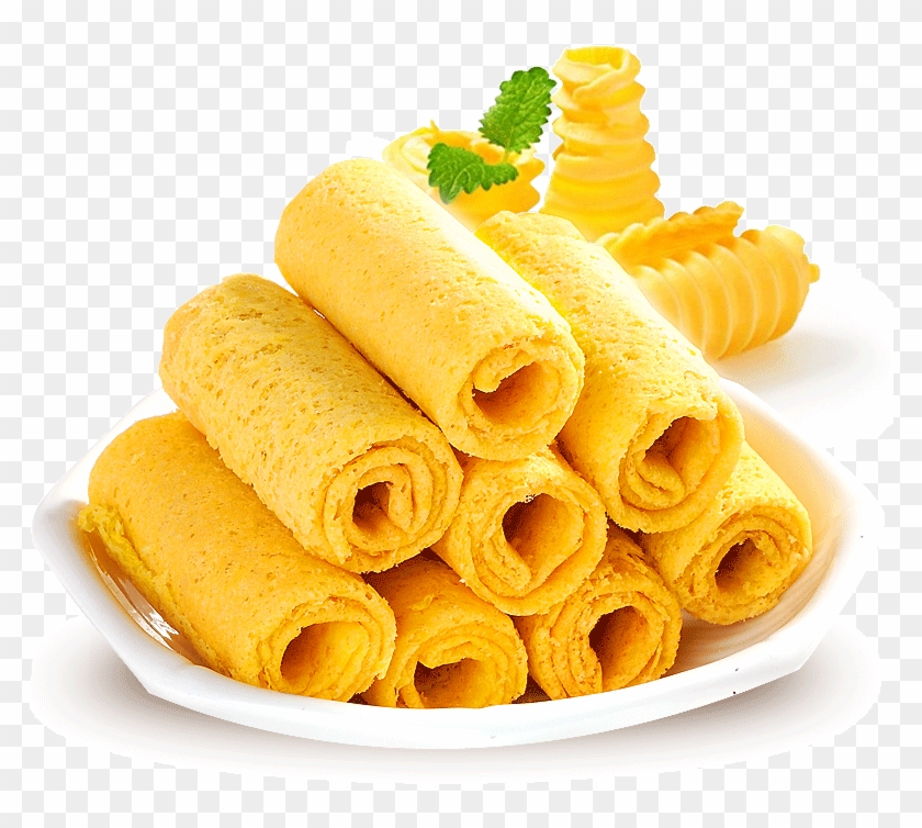 Yuen Long Beef Cheese Egg Roll Office Snacks Cookies - Barquillo Clipart