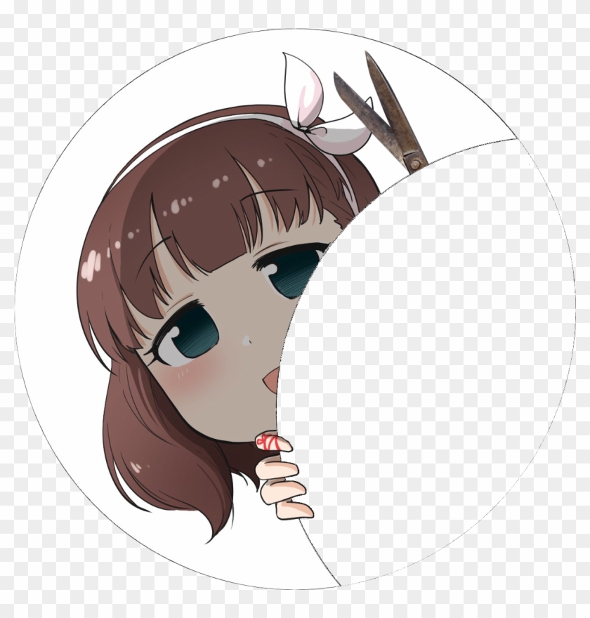 Peek With Scissors , - Cartoon Clipart