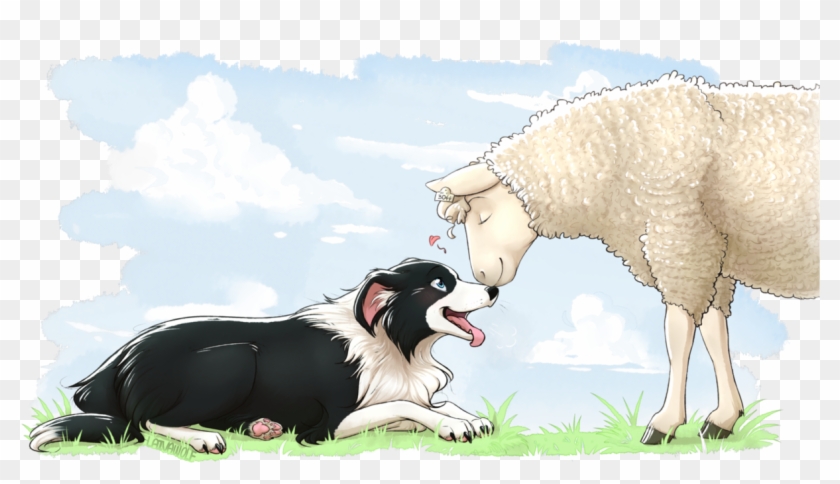 Border Collie Art - Dog Yawns Clipart #5256628