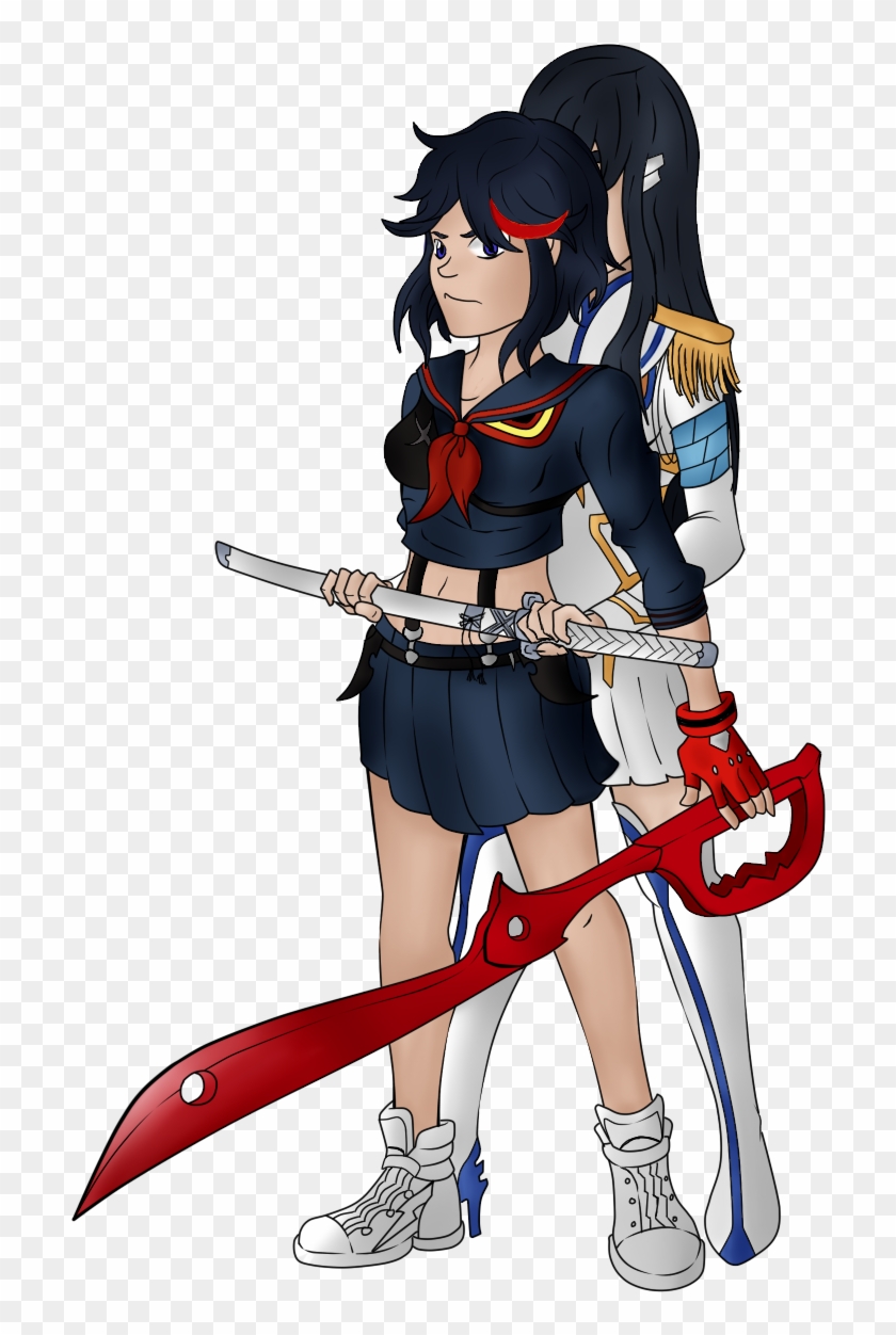 Ryuko Matoi And Satsuki Kiryuin - Cartoon Clipart
