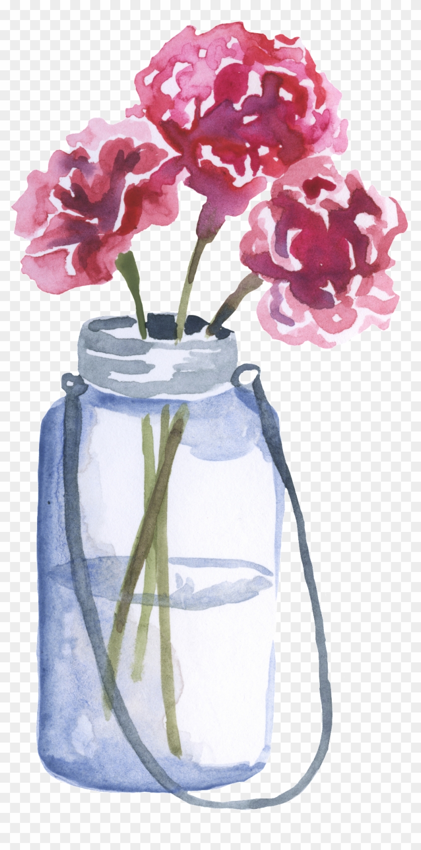 Purple Flower Arrangement Transparent Decorative - Vase Of Flowers Watercolor Clipart #5256753