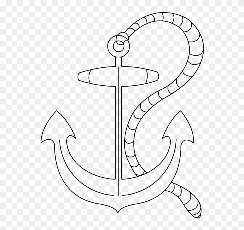 How To Draw - Anchor Drawing Clipart #5257156