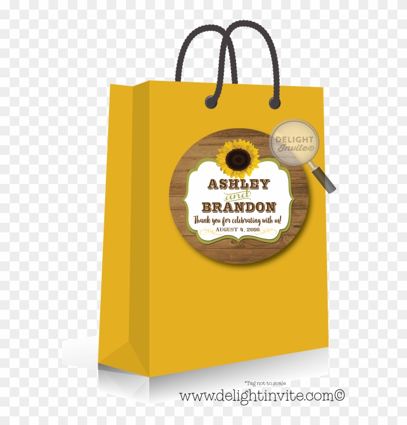 Rustic Sunflower Mason Jar Wedding Sticker Tags - Birthday Goodie Bag Card Clipart #5257588