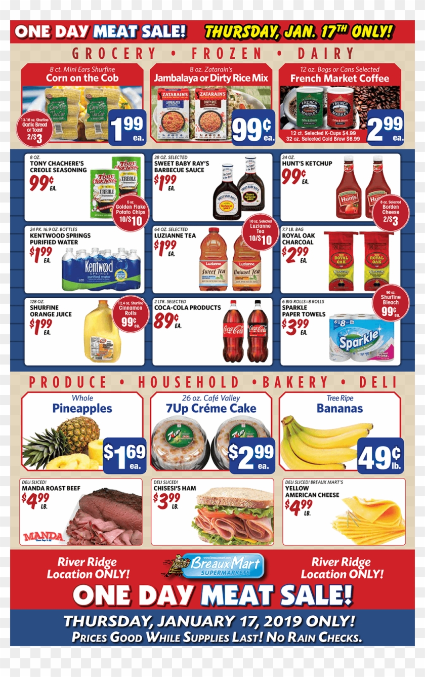 One Day Meat Sale At Breaux Mart In River Ridge Clipart #5257869