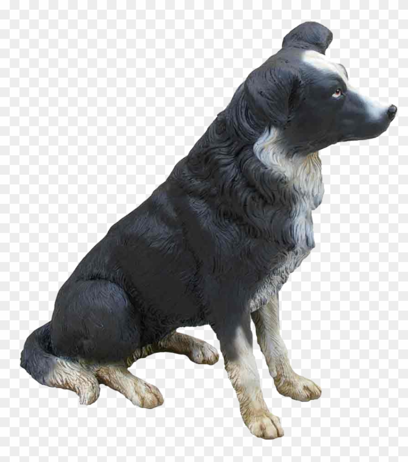 #7161 Border Collie In Hollow Resin, Painted In Acrylic - Border Collie Clipart #5258202