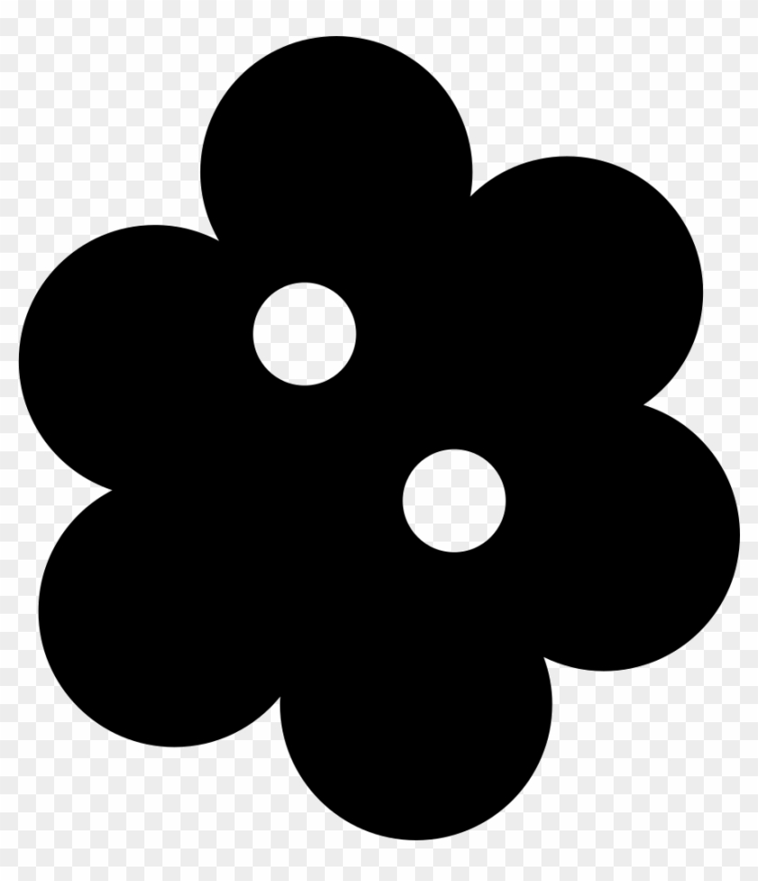 Flower Shaped Clothes Button Comments Clipart
